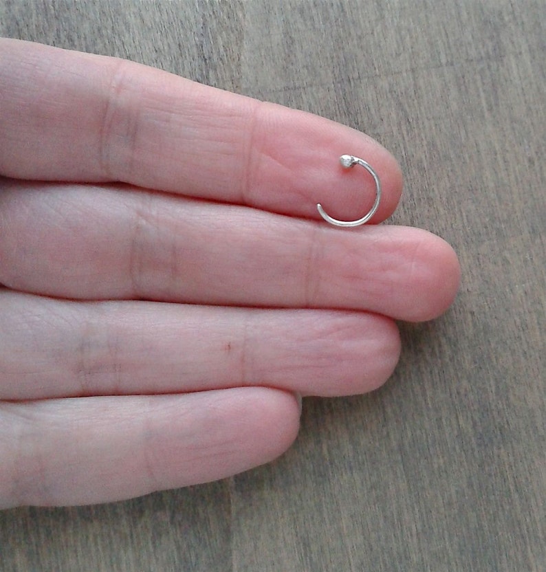 Anneau pour le nez en argent anneau fin pour le piercing du Etsy France