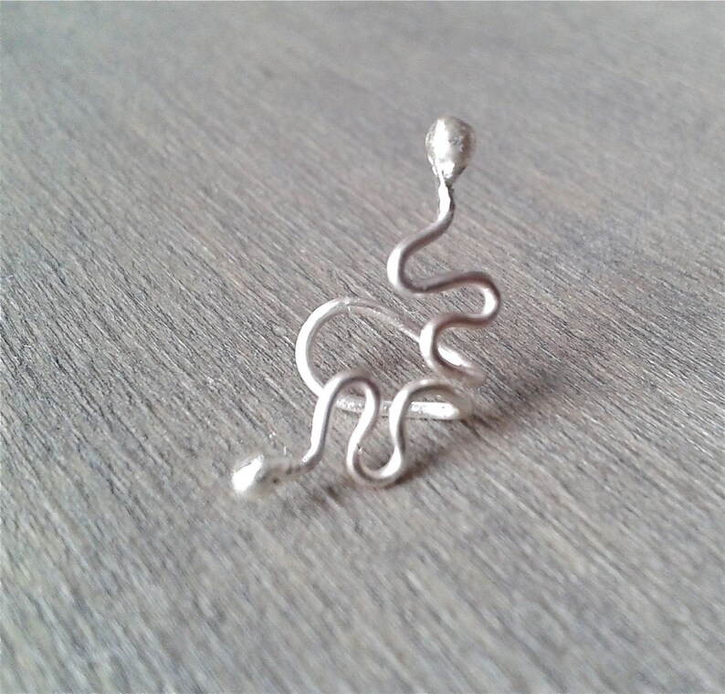alternative jewelry cartilage earring tragus jewelry Tragus earrings in recycled sterling silver minimalist earring non pierced earring