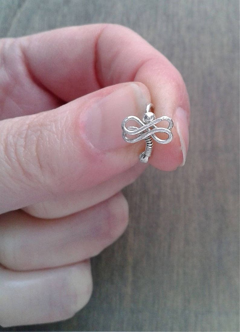 Rook earring forward helix hoop sterling silver daith Etsy