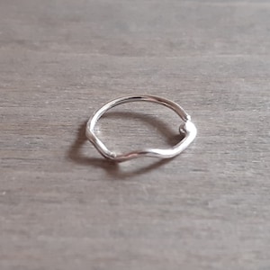 Hammered silver nose ring, thin nose hoop for nose piercing, 20 18 16 gauge nostril ring, face jewelry in recycled sterling silver