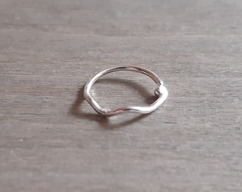 Hammered silver nose ring, thin nose hoop for nose piercing, 20 18 16 gauge nostril ring, face jewelry in recycled sterling silver