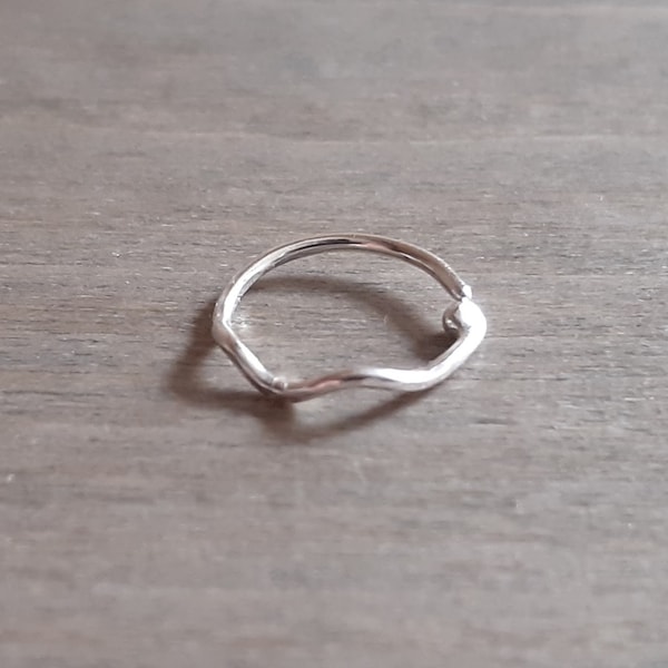 Silberner Nasenring, dünne Nasen-Ring für Nasenpiercing, Piercings Ringe für die Nase, 22 Gauge, 20 Gauge 18 Gauge Sterlingsilber Nasenring