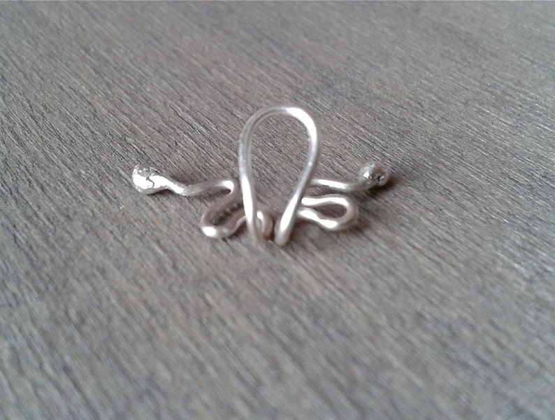 alternative jewelry cartilage earring tragus jewelry Tragus earrings in recycled sterling silver minimalist earring non pierced earring