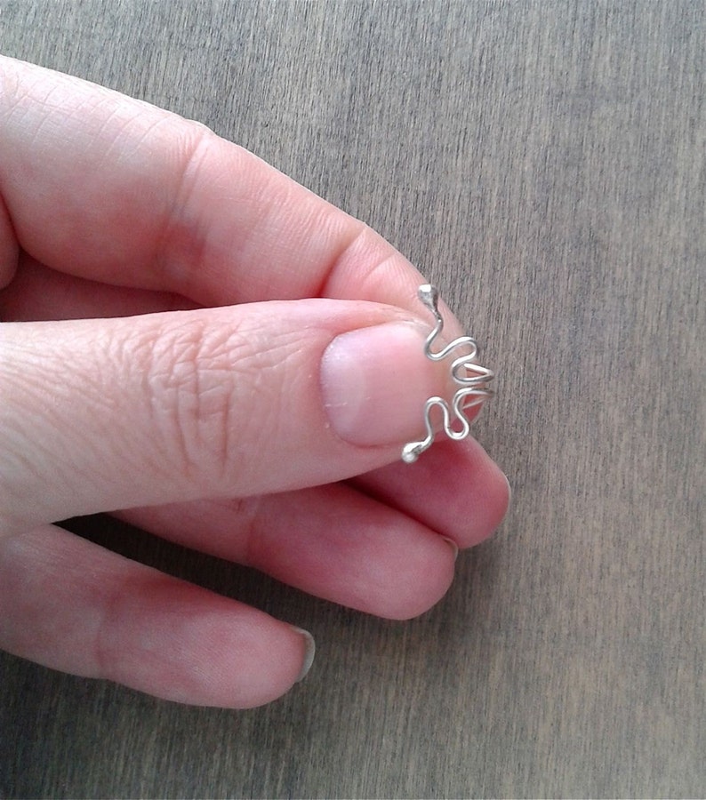 alternative jewelry cartilage earring tragus jewelry Tragus earrings in recycled sterling silver minimalist earring non pierced earring