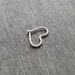 Small heart earring, tragus hoop, cartilage earring, rook piercing, daith earring upper cartilage earing, 20 18 16 gauge helix conch jewelry