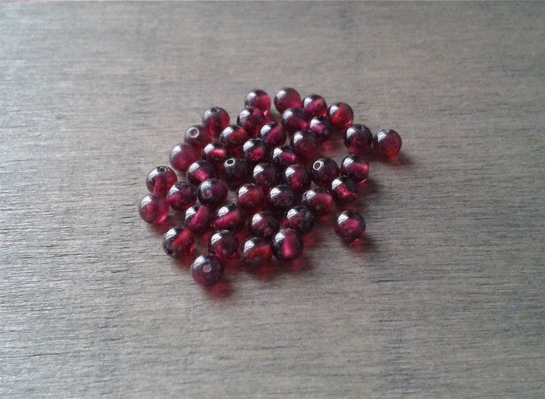 Garnet beads like the ones used for this bracelet.