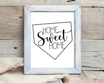 Home Sweet Home baseball SVG- home plate svg- home sweet home plate cut file