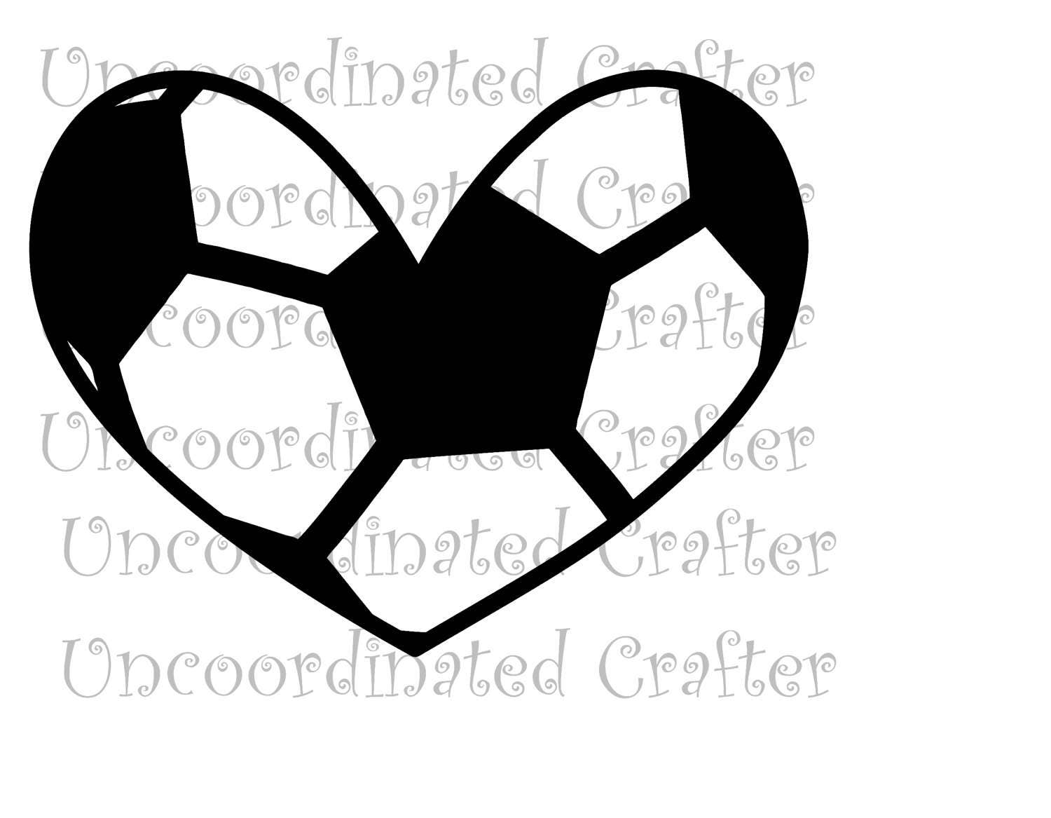 Download Soccer heart layered svg | Etsy