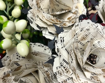6 x SHEETS OF MUSIC PAPER IN CREAM A3 SIZE CRAFT OR WRAPPING PAPER