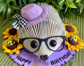 Special Occasion or Birthday Hedgehog.. Purple Version