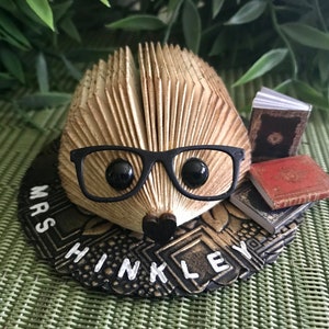 Small Personalised Library Hedgehog / Teacher’s Gift