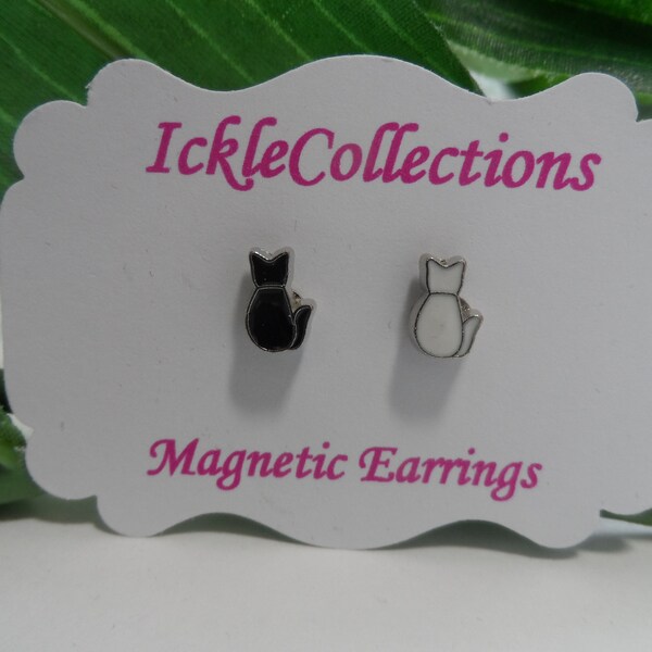 Cat magnetic Earrings, girls Earrings, rabbit studs , girls birthday gift, magnetic earrings, stud earrings