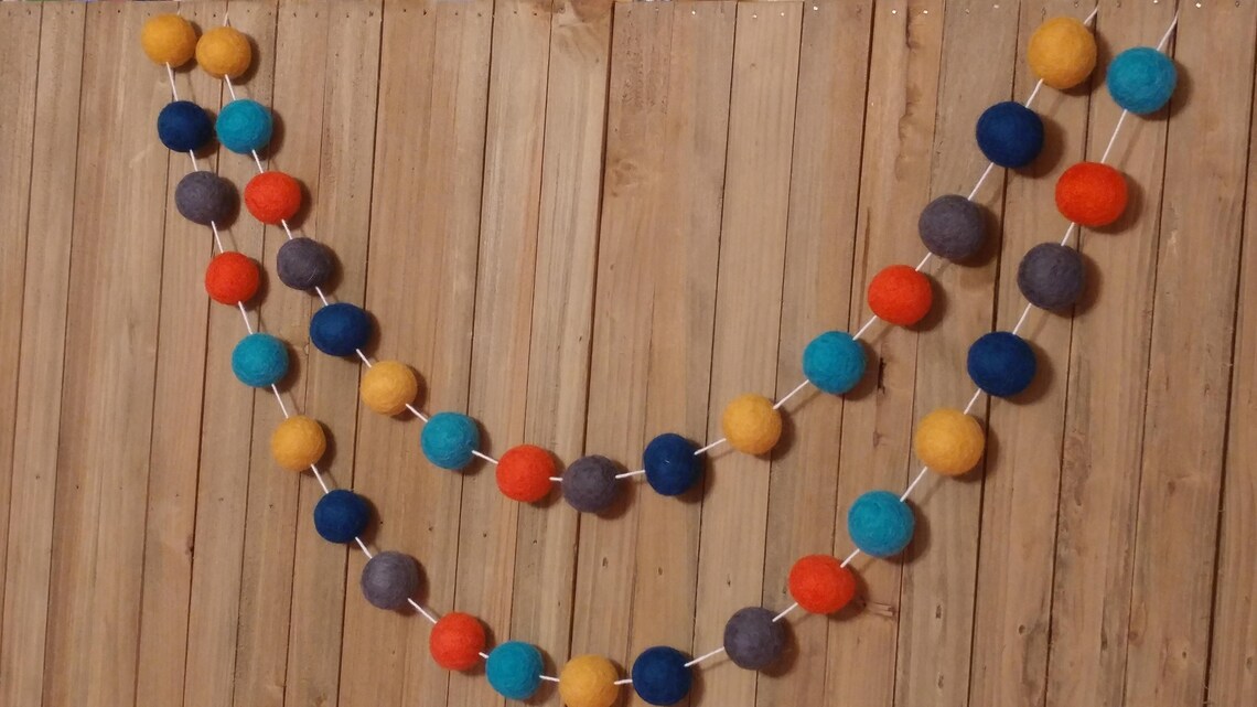 Navy Orange Gray Garland Aztec Nursery Boy Nursery Decor Etsy