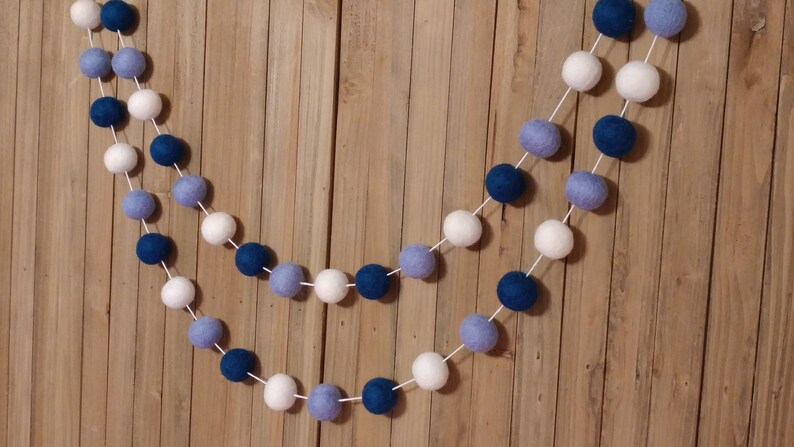 Navy Blue and White Garland Nautical Boy Nursery Decor | Etsy