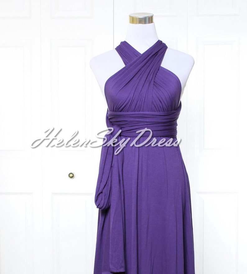 Dark Purple Convertible Dress