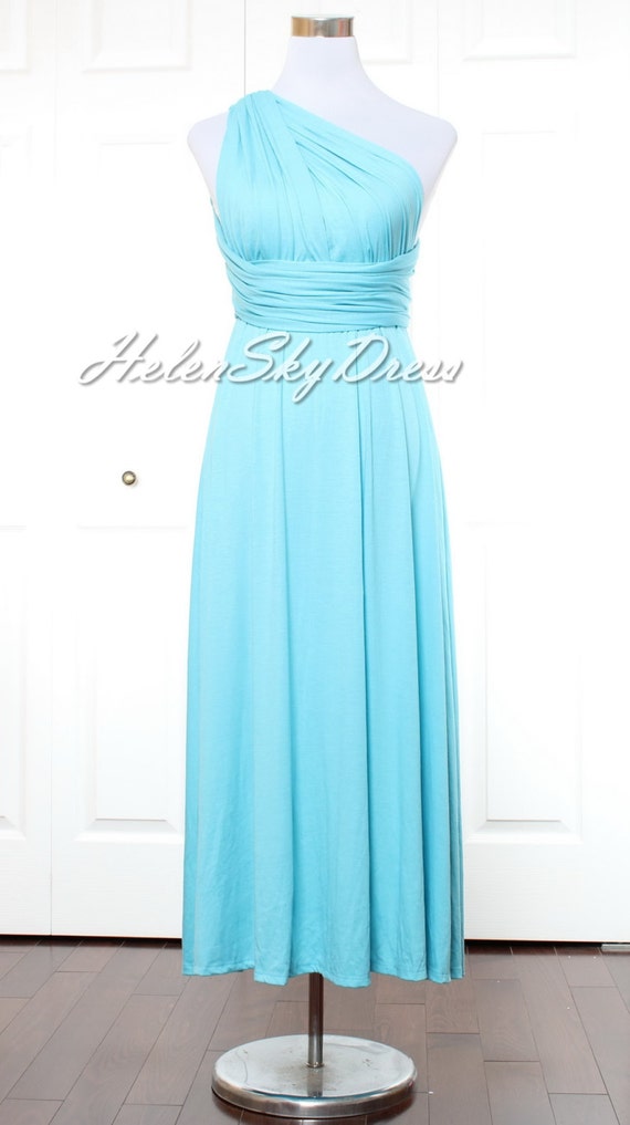 Bridesmaid Dress Infinity Dress light Blue Wrap Convertible | Etsy