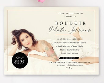 5x7 Boudoir Marketing Board, Boudoir Mini Session Marketing Template, Fotograaf Marketing, Photoshop Templates - INSTANT DOWNLOAD