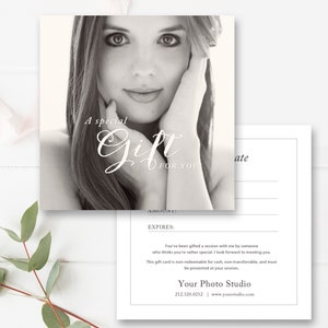 Fotografie Geschenk Karte Vorlage, Fotograf Geschenkgutschein, Fotograf Geschenk Karte Vorlage, Gutschein - SOFORT DOWNLOAD!