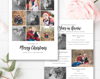 year in review christmas card etsy