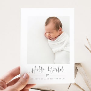Birth Announcement Template, Baby Announcement, Templates for Photographers, Photoshop Template, Canva Template, INSTANT DOWNLOAD!