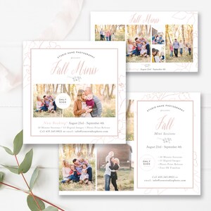 Fall Mini Session Marketing Set, Autumn Minis Marketing Boards, Fall ...