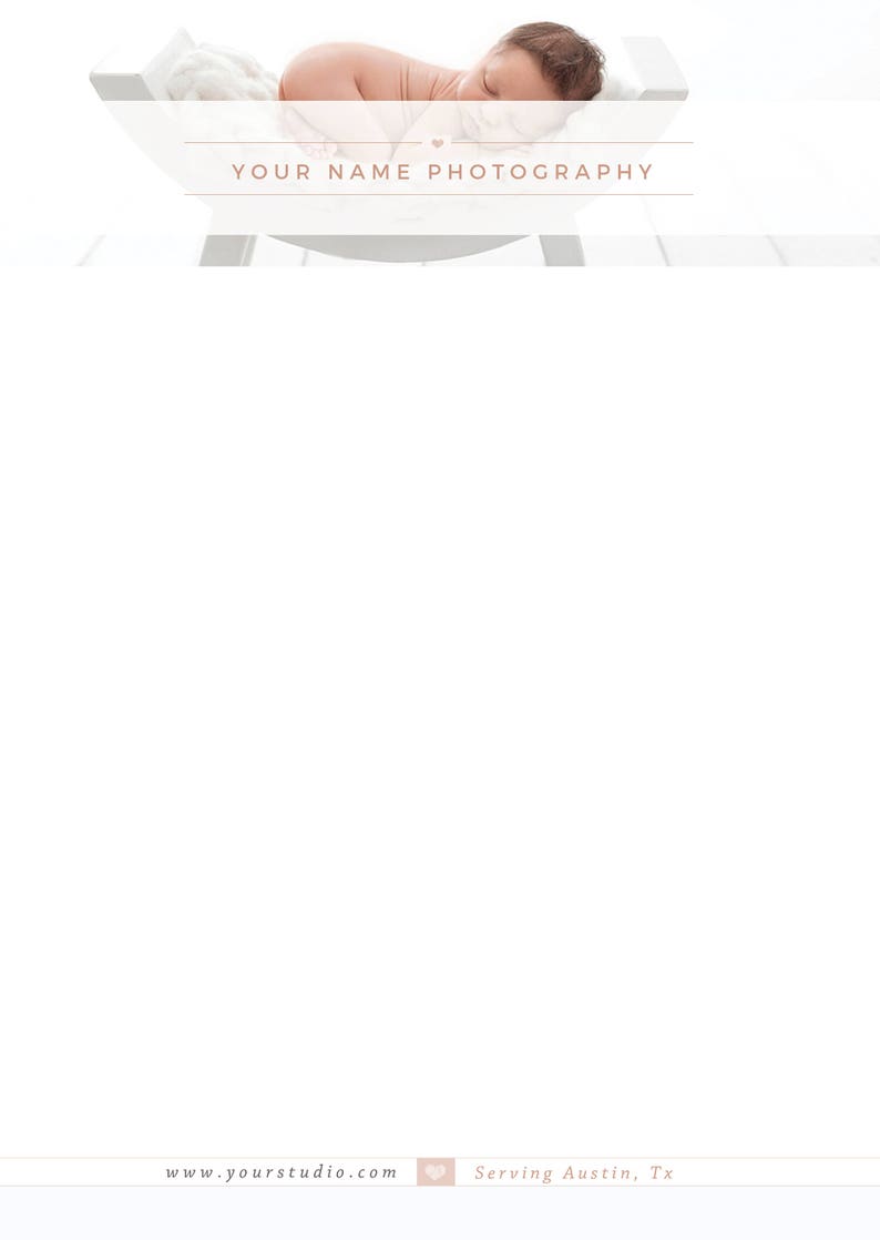 Newborn Photographer Letterhead Template Photo Marketing ...