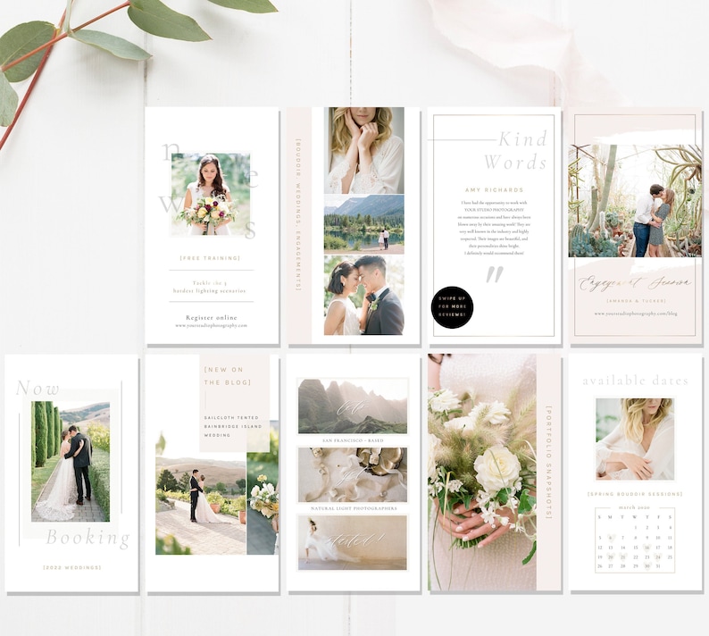 Promotional Instagram Story design with classic style for photographers