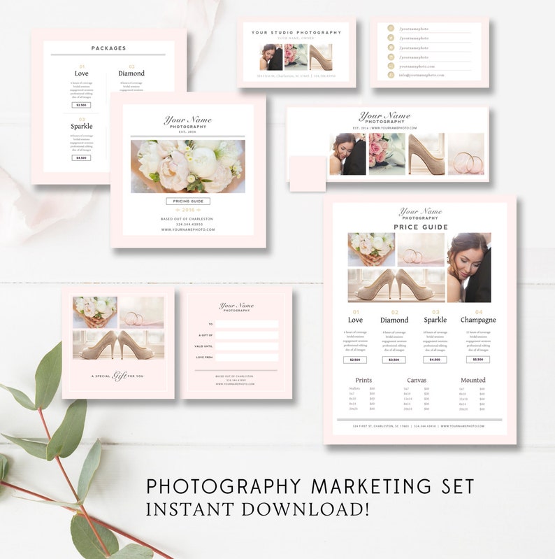 Photographer Marketing Set Print Marketing Template Suite | Etsy