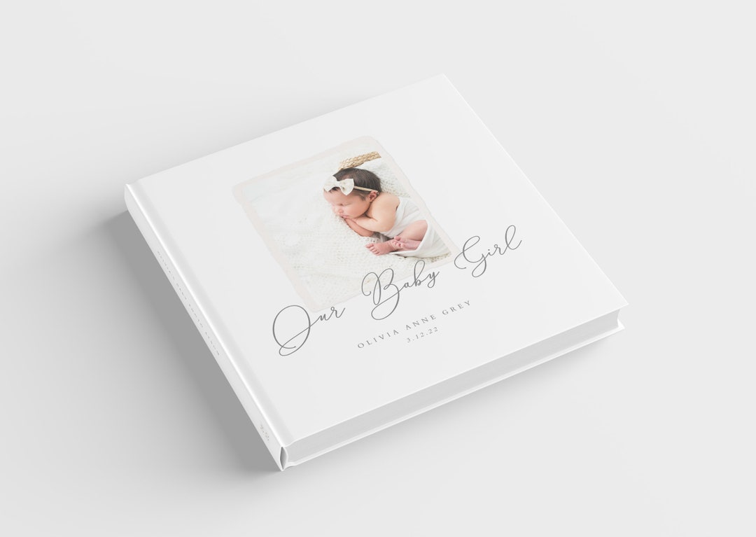 Baby Photo Album Template, Photo Book Template, Newborn Album, Album,