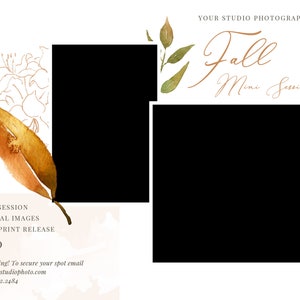 5x7 Fall Mini Session Template, Fall Minis, Watercolor Photography ...