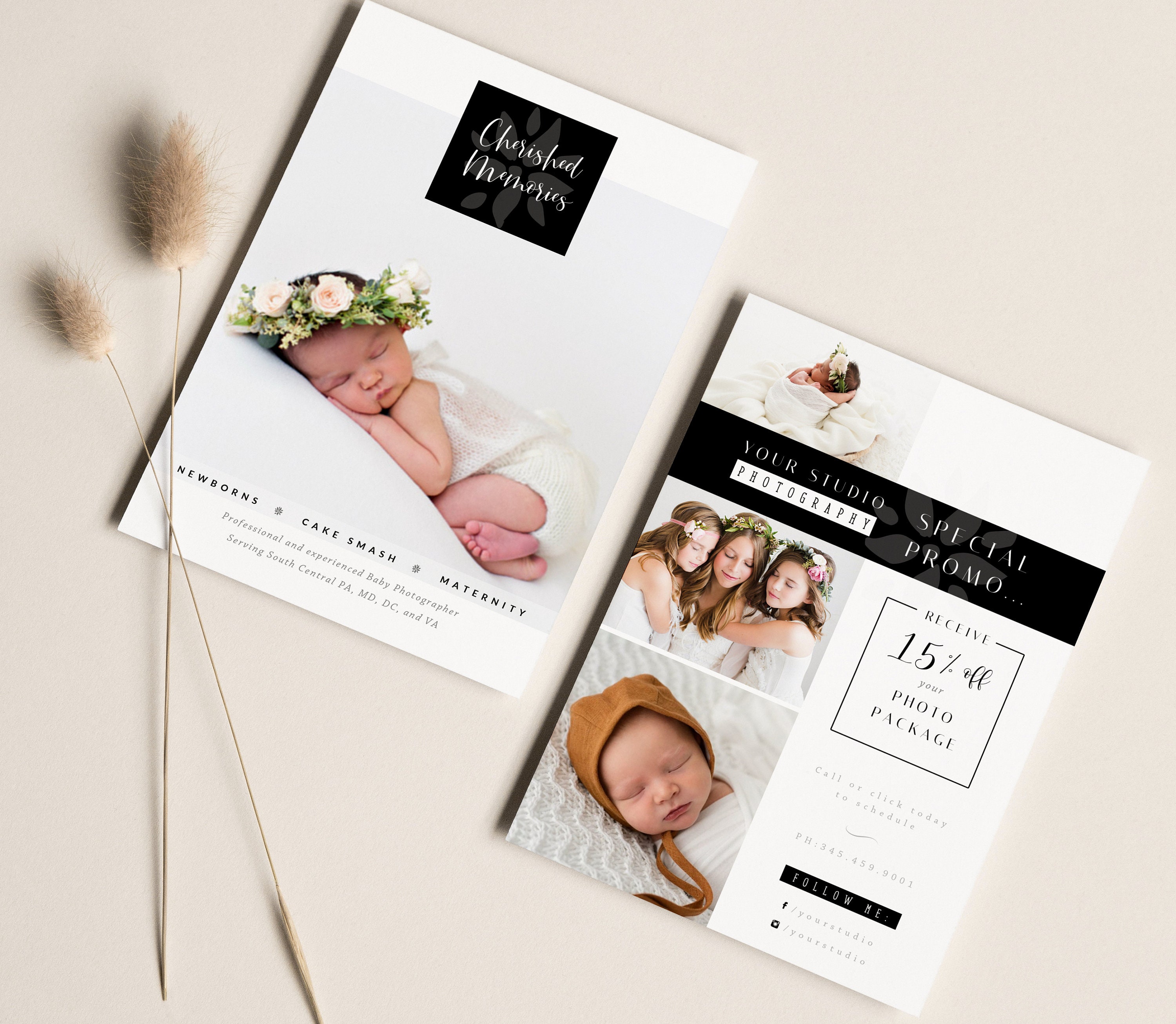 INSTANT DOWNLOAD Photography Marketing Flyer Template 5x7 - Etsy Norway