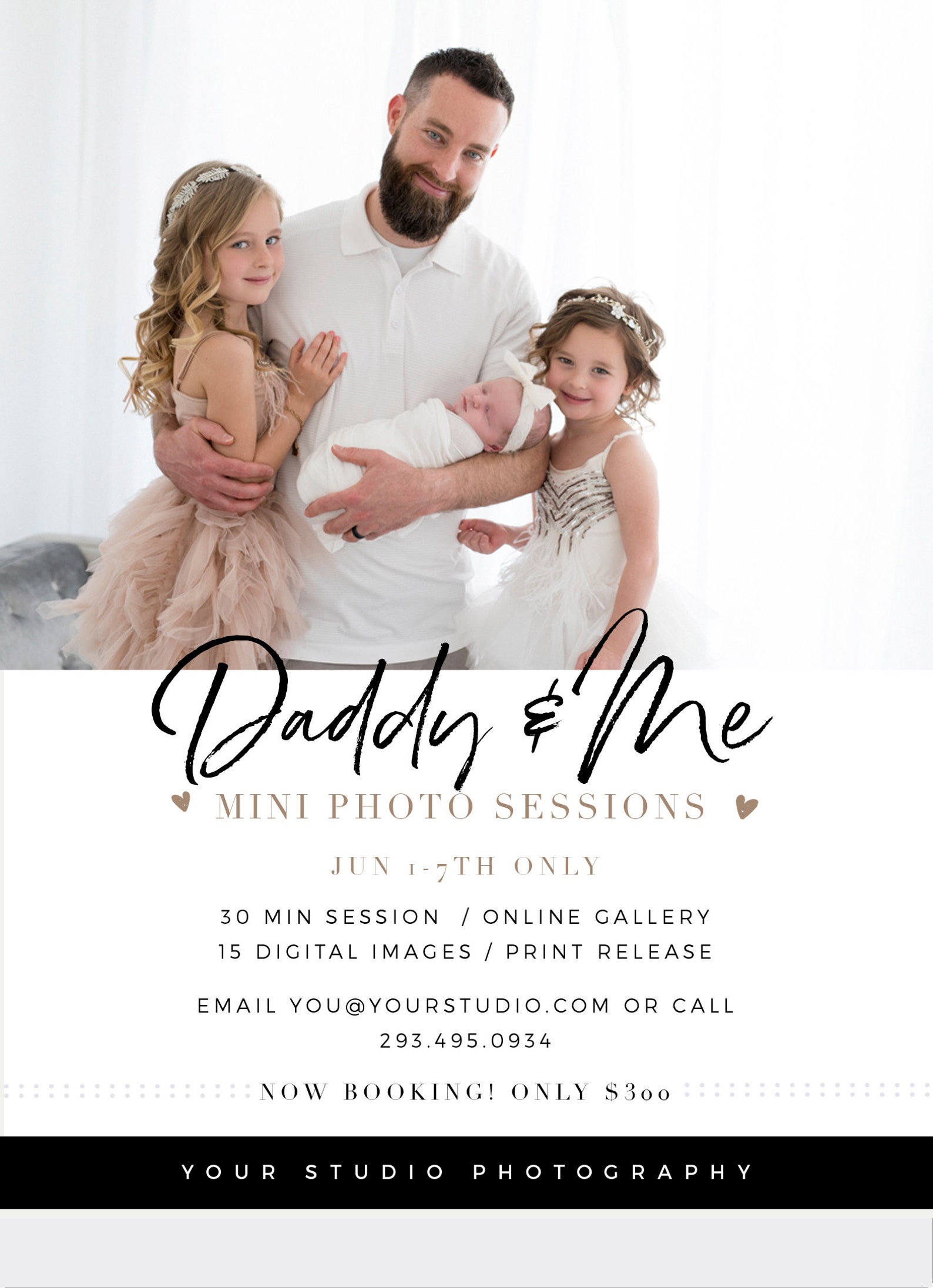 Daddy & Me Mini Session Template Father&rsquo;s Day Photo | Etsy
