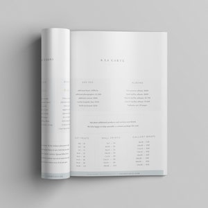 Wedding Photographer Magazine Template, Wedding Price List, Investment Templates PSD Template, INSTANT DOWNLOAD image 10