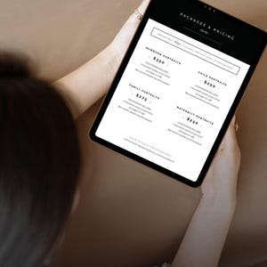 Luxe Fotografie Pricing Guide Canva Vorlage | Photoshop | Fotografie Pakete & Preisliste | KOSTENLOSE 7x5-Version enthalten | Sofort Download Bild 5