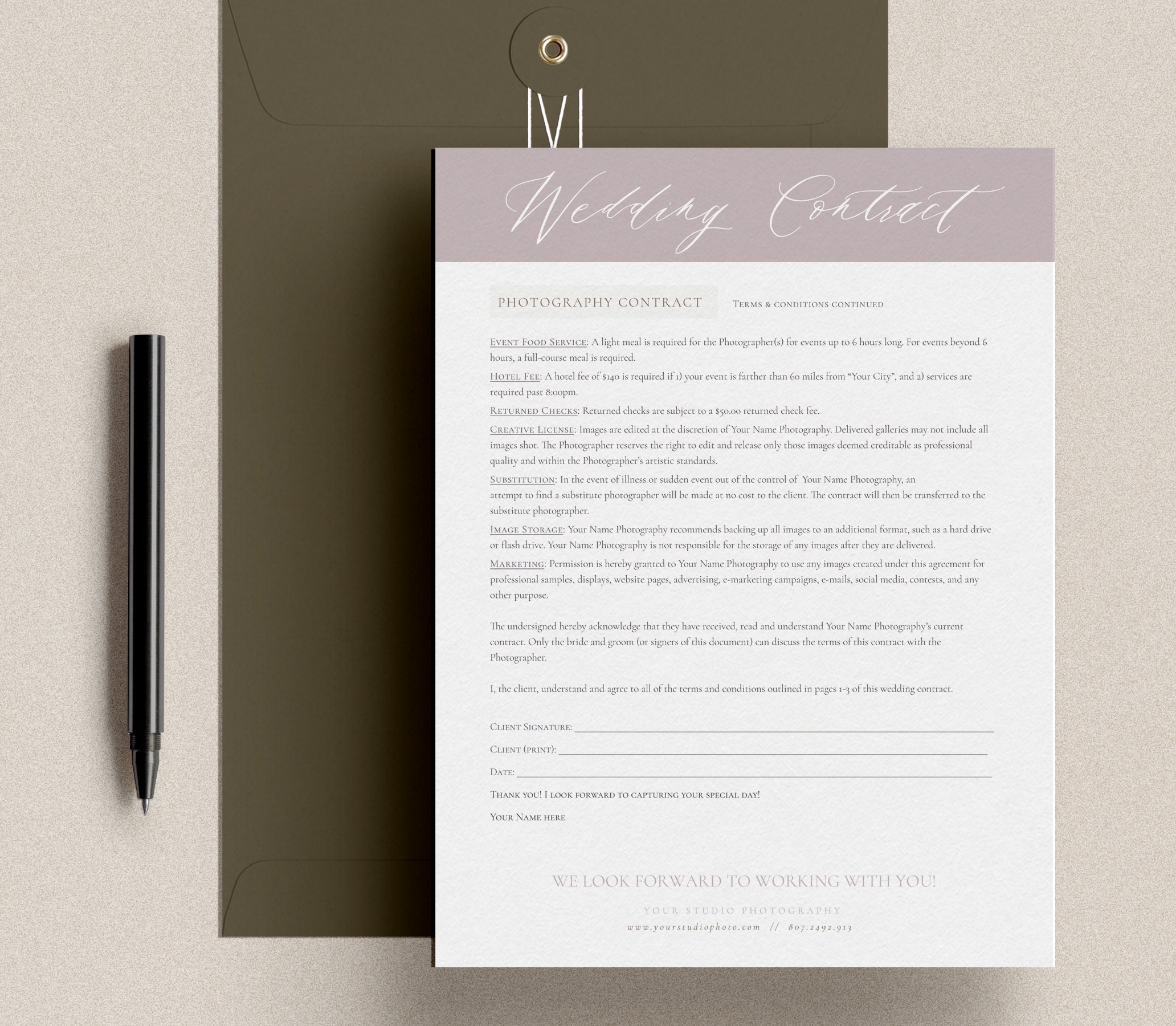 Wedding Photography Contract Wedding Agreement Photography | Etsy Canada
