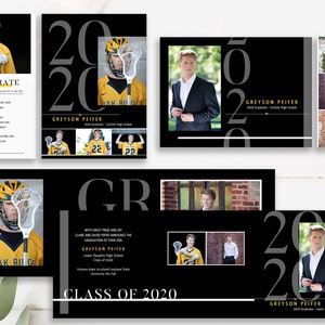 Lot de modèles de faire-part de remise des diplômes 2025, modèles de cartes de fin d'études supérieures pour photographes, modèles Photoshop, TÉLÉCHARGEMENT IMMÉDIAT !