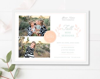 Herbst Mini Session Marketing Board - Mini Session Template - Herbst Marketing Board - 5x7 - Moderne Marketing Vorlagen - INSTANT DOWNLOAD