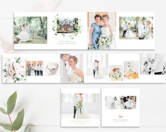 3x3 Mini Accordion Album Photoshop Template, Wedding Mini Album Template, Pocket Album Template, INSTANT DOWNLOAD!
