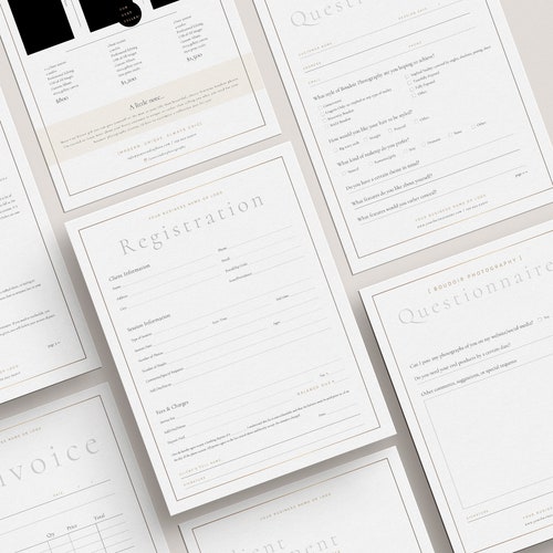 Boudoir Photography Forms Bundle Pricing Guide/list Template Etsy