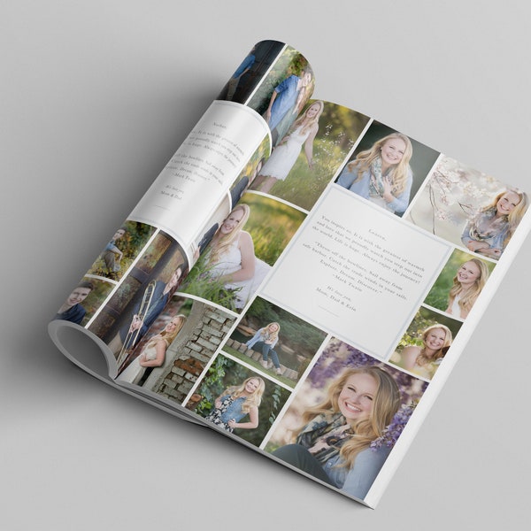 Senior Yearbook Ad Photoshop Templates, Graduation Ad, High School, College, Middle School, Tribute, Dedication, Full Page, Half