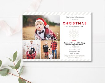Christmas Mini Session Template, Holiday Mini Session Templates for Photographers, Christmas Marketing Board, INSTANT DOWNLOAD!