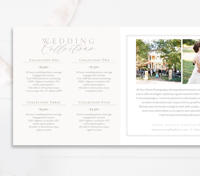 Trifold Brochure Template Pricing Guide 5x5 Etsy