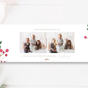 Christmas Mini Sessions Facebook Banner, Photoshop Templates for Photographers, INSTANT DOWNLOAD!