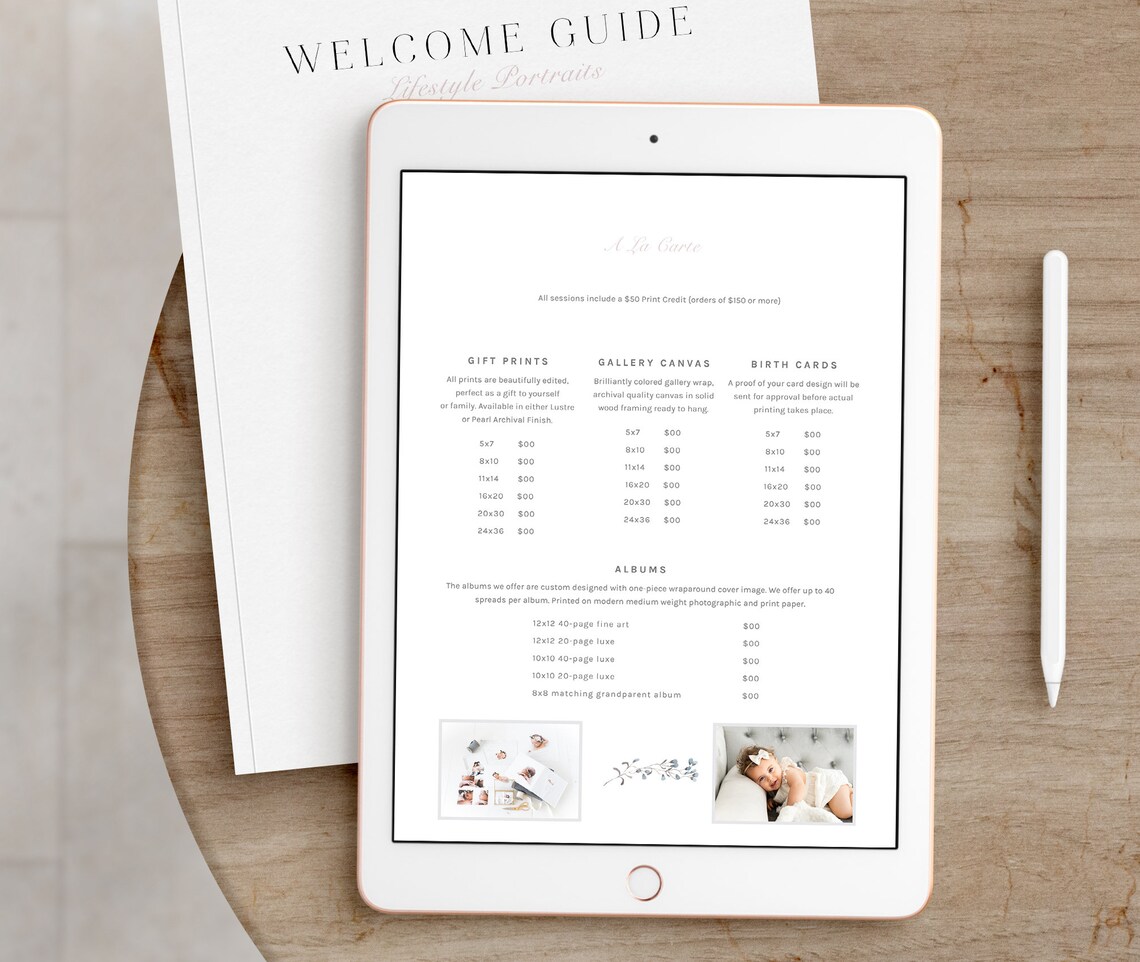 Lifestyle Photography Pricing Guide Set Maternity Photography Etsy