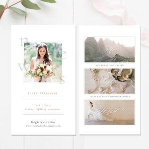 Elegant wedding photography Instagram template with space for testimonials, pricing details, or package highlights.
