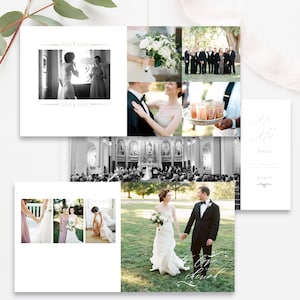 wedding album spread template instant download for photographers