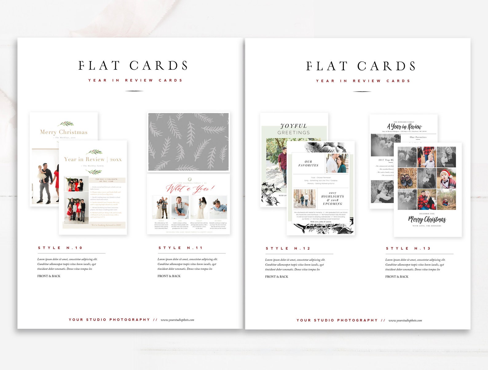 Christmas Card Catalog Template Catalog Template Etsy