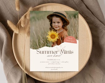Summer Mini Session Canva Template for Photographers (CANVA template)