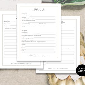 Questionario per wedding planner, modelli modificabili per Canva e Photoshop, moduli di acquisizione clienti per wedding planner, download immediato. immagine 2