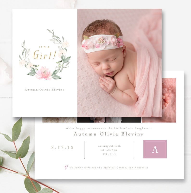 Birth Announcement Template Photoshop from i.etsystatic.com